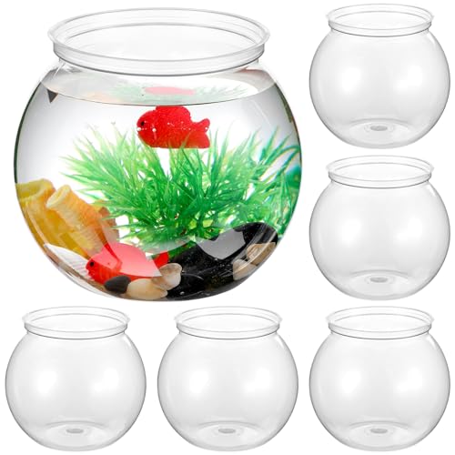 Toddmomy 6stücke Klarer Plastiktank Für Goldfische Teiliges Runde Aquarien Bruchsicher Für Schreibtischdekoration Langlebig Und Transparent Für Mini-wassergärten Und Pflanzen Toddmomy 6stücke Klarer Plastiktank Für Goldfische Teiliges Runde Aquarien Bruchsicher Für Schreibtischdekoration Langlebig Und Transparent Für Mini-wassergärten Und Pflanzen von Toddmomy