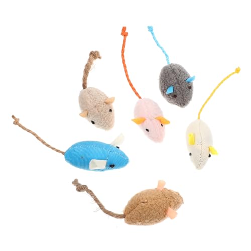Toddmomy 6 Stück Simuliertes Plüschmausspielzeug Katze für Wohnungskatzen Katzenmäuse für Wohnungskatzen katzenspielzeug Katze Plüschmaus Katze beißendes Heimtierbedarf von Toddmomy