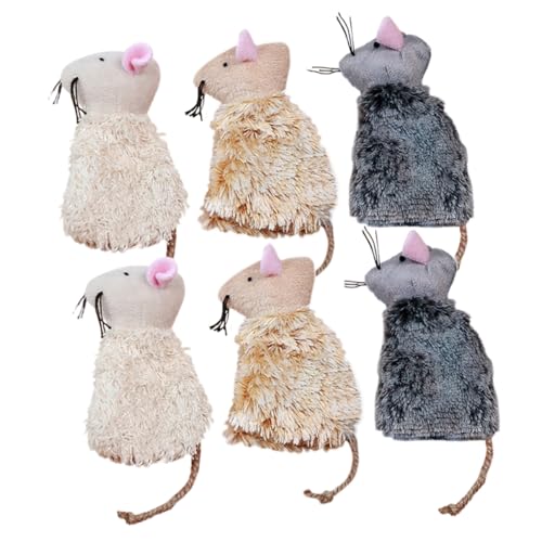 Toddmomy 6 Stück Teiliges Katzenspielzeug aus Weichem Plüsch Interaktive Bunte Spielmäuse für Kätzchen Langlebig und Sicher Fördert Spielerische Unterhaltung und Beschäftigung Ihrer Katze von Toddmomy