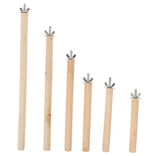 Toddmomy Papageien-sitzstange Grobe Vogelkäfig-ständer 6er-Pack Sittich-Spielzeug Nymphensittich-sitzstangen Vogel-holzständer Papageien-holzspielzeug Vogelkäfig-zubehör von Toddmomy
