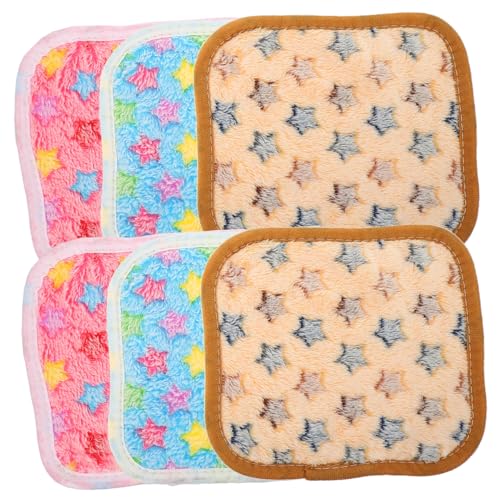 Toddmomy 6Stücke Bequeme Hamstermatten Praktische Käfig Liner für Meerschweinchen und Komfortable Tierpolster für Kleine Haustiere für Winter von Toddmomy