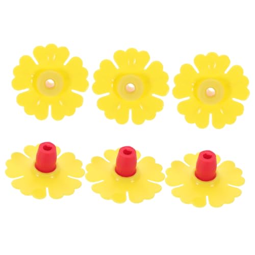 Toddmomy 6Stücke Futterblumen Ersatzblumen Für Vogelhäuschen Gelbe Mit Gelbem Kern Gelbe Mit Kern Dekoration Für Futterspender von Toddmomy