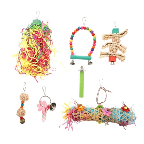 Toddmomy 7 Stück Vogelspielzeugkombination Spielzeugvögel Vogel Papagei Schaukel groß Ara Futtersuche buntes Papageienspielzeug Papier Zufällige Farbe Toddmomy 7 Stück Vogelspielzeugkombination Spielzeugvögel Vogel Papagei Schaukel groß Ara Futtersuche buntes Papageienspielzeug Papier Zufällige Farbe von Toddmomy
