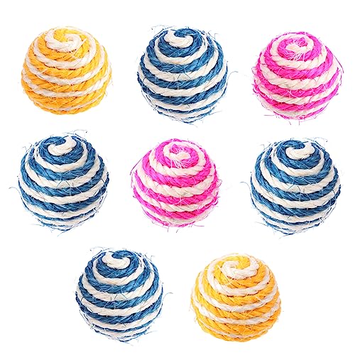 Toddmomy 8 Stück Katzenspielzeug Teiliges Bissfeste Interaktive Spielbälle für Katzen mit Geräuschfunktion Zufällige Farben für Katzenbeschäftigung Trennungsangst Zufällige Zufällige Farbe von Toddmomy
