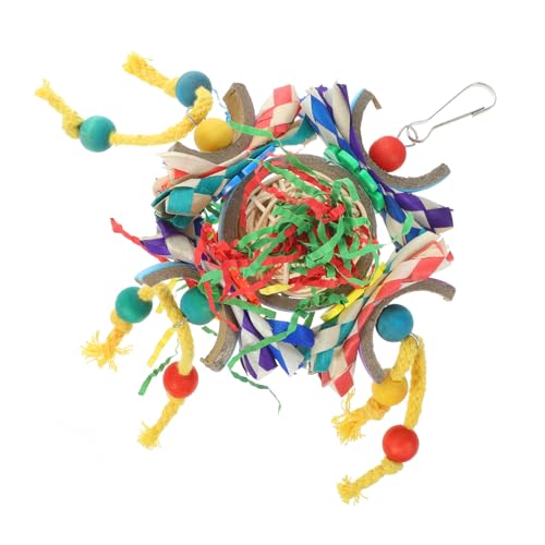 Toddmomy Papageien Kauspielzeug Farbige Rattanball Vögel Dekoration Für Käfige Sicheres Und Kreatives Spielzeug Für Papageien Und Nymphensittiche Zum Kauen Und Spielen von Toddmomy