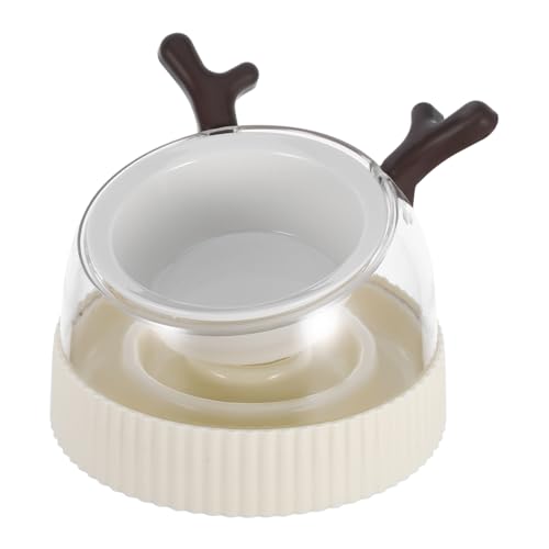 Toddmomy Anti-Kipp-haustiernapf Haustier -essschale Slow-Food-napf Für Haustiere Üpper -essensschale Schüssel Für Langsame Zufuhr Kleiner Futterautomat Hundefutterhalter Keramik Light Brown von Toddmomy