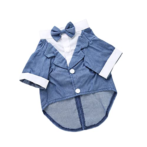 Toddmomy Hochwertiger Hundezwirnanzug Mit Fliege Hundekleidung Für Hochzeiten Und Besondere Anlässe Bequeme Und Stilvolle Kleidung Für Welpen Blau XL Toddmomy Hochwertiger Hundezwirnanzug Mit Fliege Hundekleidung Für Hochzeiten Und Besondere Anlässe Bequeme Und Stilvolle Kleidung Für Welpen Blau XL von Toddmomy