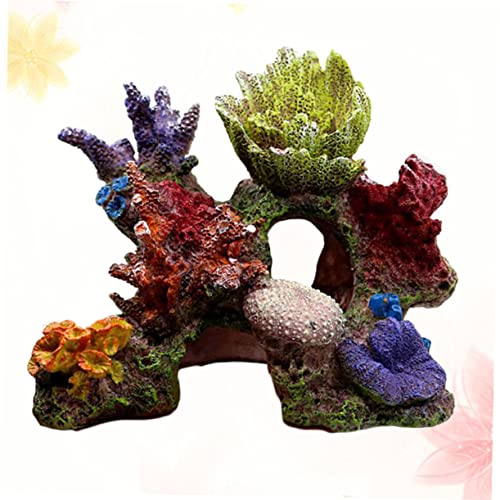 Toddmomy Aquarium Dekoration Korallen Hintergrund Felsen Ornament Unterwasser Landschaft Langlebiges Sicheres Fish Tank Ornament Natürlicher Versteck und Spielplatz für Fische von Toddmomy