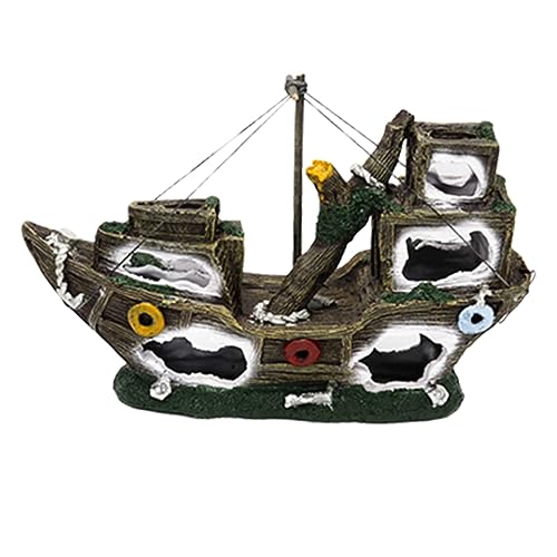 Toddmomy Aquarium Dekoration Piratenschiff aus Resin Schiff Wrack Figur Kleines Leichtes Fischbecken Ornament Schonend für Fische Natürliche Unterwasser Landschaft Gestaltung Toddmomy Aquarium Dekoration Piratenschiff aus Resin Schiff Wrack Figur Kleines Leichtes Fischbecken Ornament Schonend für Fische Natürliche Unterwasser Landschaft Gestaltung von Toddmomy