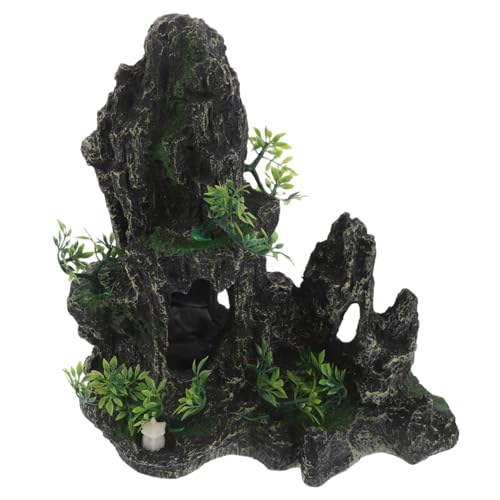 Toddmomy Aquarium Dekorative Felslandschaft aus Resin Naturnahe Höhlenverstecke für Fische und Garnelen Simulierte Stein Deko für Aquarien Pflegeleicht und Wasserneutral von Toddmomy