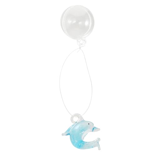 Toddmomy Aquarium Schwimmende Dekoration -Aquarium Dekorationen Für Aquarien Aquariumlicht Fisch Schwimmende Meerestierfigur Aquarium Luftpumpe Oktopus Schwebend Tank Sky-Blue Glas von Toddmomy