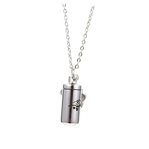Toddmomy Asche Halskette Hund Halskette Personalisiert Einäscherung Hündchen Urne Haustierschmuck Für Hundeverzierung Andenken Groß Nacken Welpe Silver Rostfreier Stahl von Toddmomy