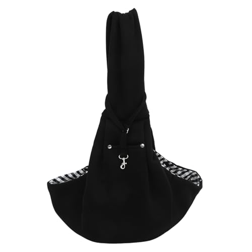 Toddmomy Atmungsaktive Umhängetasche für Kleine Haustiere Tragetasche für Hund und Katze Leichtes Design für Reisen Schwarz von Toddmomy