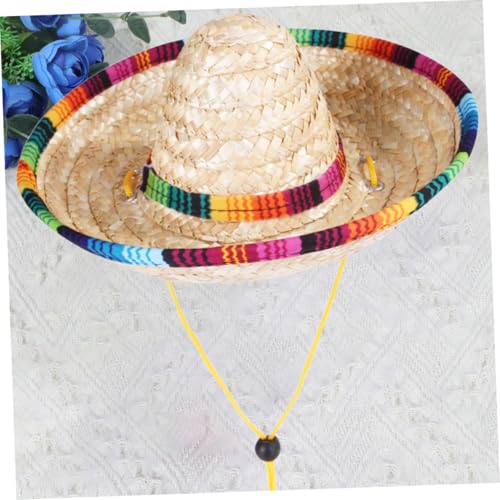 Toddmomy Atmungsaktiver Verstellbarer Mexico Stil Sonnenhut für Haustiere mit Kordel Leichter Langlebiger Sommer hundehut für Outdoor Aktivitäten Wie Angeln Radfahren und Spaziergänge S von Toddmomy