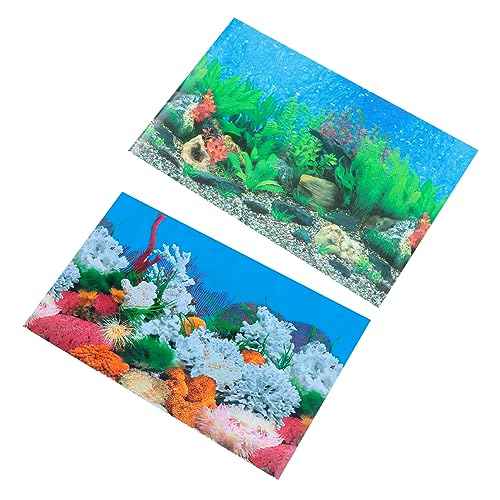 Toddmomy Aufkleber für Aquarien Aquarium Poster Unterwasser Dekoration Aquarium Kulisse Aquarium dekorative Bilder Frischhaltefolie für Aquarien Aquarien-Korallen-Aufkleber doppelseitig 3D von Toddmomy