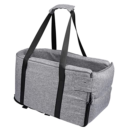 Toddmomy Auto Haustierbett Hundesitz Zusammenklappbar Konsolen-autositz Für Haustiere Katzentransporter Hundeautositze Für Kleine Hunde Schnauze Hundebett-autositz Dark Grey Stoff von Toddmomy