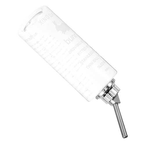 Toddmomy Automatische Trinkflasche für Haustiere mit Rollkugelspender Edelstahl Wasserflasche für Kaninchen Hamster Meerschweinchen und Kleine Nager Auslaufsicher Hygienisch Passend für von Toddmomy