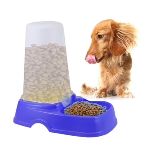 Toddmomy Automatischer Futterautomat Für Haustiere Hundefutterautomat Dunkelblau Für Katzen Tierfutterautomat Für Einfache Fütterung Fassungsvermögen von Toddmomy
