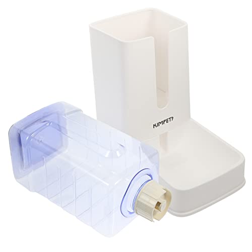 Toddmomy Automatischer Katzen Und Hundefutter Und Wasserspender Wiederverwendbare Fütterungsstation Hochwertiges Langlebiges Design Für Innenräume Weißer Futternapf von Toddmomy