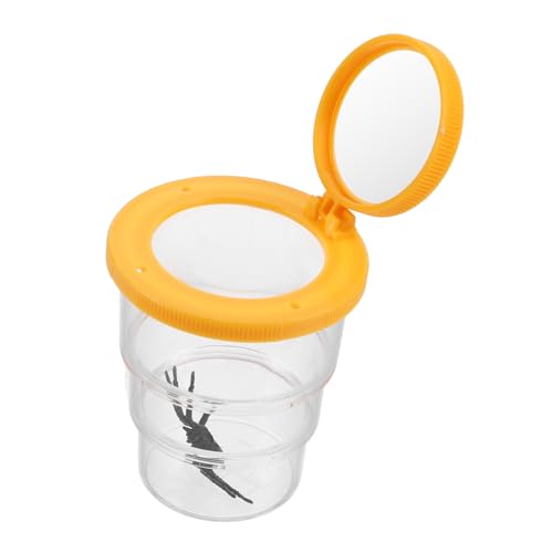 Toddmomy Beobachtungsbox für Insekten Outdoor Insektenvergrößerungsglas Insektenviewer Schmetterlingsfänger für Steinlupe für Plastik Orange von Toddmomy