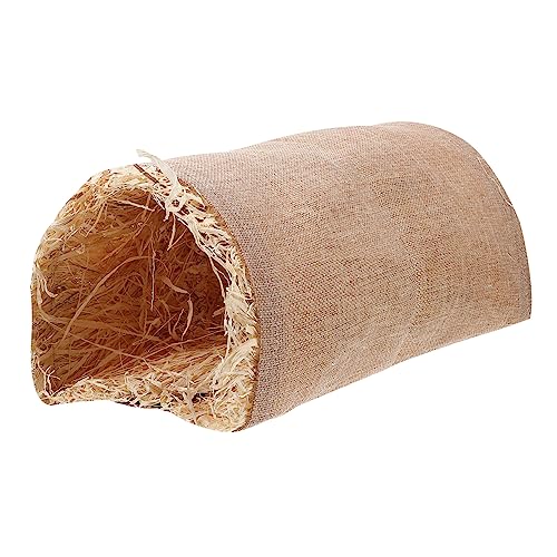 Toddmomy Bunny Hamster Tunnelhaus Kleines Haustier Nest Für Hamster Und Meerschweinchen Schlafendes Aus Natürlichem Material Für Gemütliche von Toddmomy