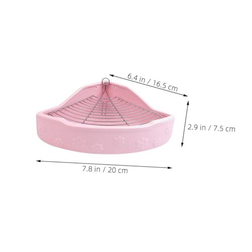 Toddmomy Bunte Keramik Kleintier Toilette Anti Biss Sturzsicher Wasserdichtes Becken für Kaninchen Meerschweinchen Haustier Wc von Toddmomy