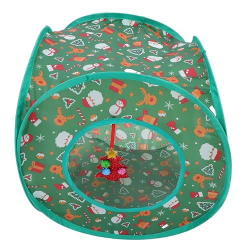 Toddmomy Cat Tunnel Spielplatz für Drinnen Zusammenklappbarer Cat Tube für Interaktives mit Kleinen Haustieren Weihnachtsdesign für Katzen und Kaninchen Toddmomy Cat Tunnel Spielplatz für Drinnen Zusammenklappbarer Cat Tube für Interaktives mit Kleinen Haustieren Weihnachtsdesign für Katzen und Kaninchen von Toddmomy