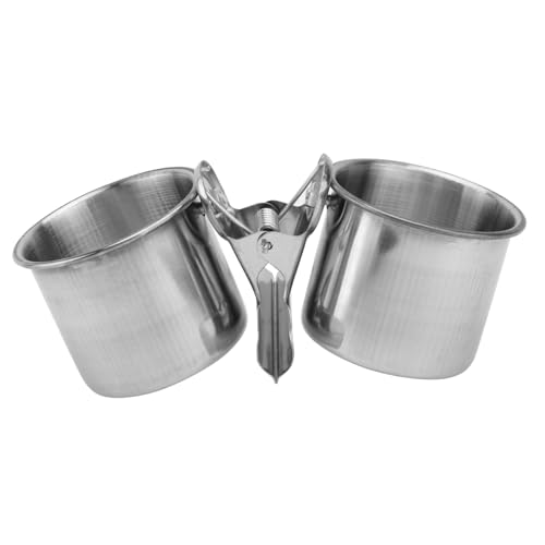 Toddmomy Edelstahl Papageien Futter Wasserschale mit Clip Doppelte Futternäpfe für Vogelkäfig Langlebig Leicht zu Reinigen Tragbar als Vogeltränke und Futterspender Toddmomy Edelstahl Papageien Futter Wasserschale mit Clip Doppelte Futternäpfe für Vogelkäfig Langlebig Leicht zu Reinigen Tragbar als Vogeltränke und Futterspender von Toddmomy