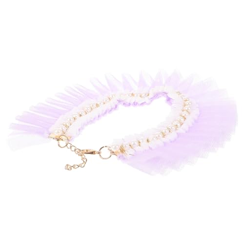Toddmomy Katzenhalsband Verstellbar Elegantes Dekoratives Mit Spitze Und Perlen Für Süßes Design Helllila Verlängerung Für Feste Und Alltag Toddmomy Katzenhalsband Verstellbar Elegantes Dekoratives Mit Spitze Und Perlen Für Süßes Design Helllila Verlängerung Für Feste Und Alltag von Toddmomy