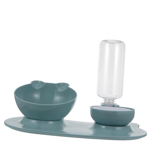 Toddmomy Erhöhte Katzennapf mit Automatischer Wasserspender Druckfreier Futternapf für Katzen Schutz der Halswirbelsäule Abnehmbar und Leicht zu Reinigen Komfortabel für Katzenfutter und von Toddmomy