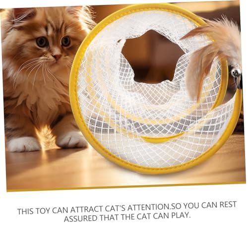 Toddmomy Faltbarer Katzentunnel mit Buntem und Interaktives Katzenspielzeug für Drinnen Leichtes Katzenversteck zur Beschäftigung und Bewegung von Katzen und Kätzchen von Toddmomy