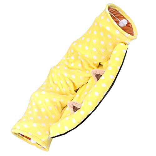 Toddmomy Faltbarer Tunnel und Katzenbett aus Weichem Flanell für Kleine Haustiere Wie Hamster und Meerschweinchen Multifunktional für Schlaf von Toddmomy