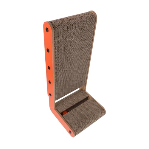 Toddmomy Förmiges Katzen Kratzpad aus Langlebigem Wellpappe mit Interaktivem Spielball Platzsparend für Indoor Katzen Klettern und Möbel Schützen von Toddmomy