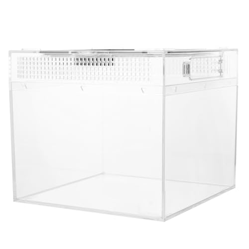 Toddmomy Futterbox für Reptilien und Eidechsen Transparenter Lebensraumgehege mit Atmungsaktivem Design für Schildkröten Hamster und Spinnen zu Reinigen Kreativer von Toddmomy