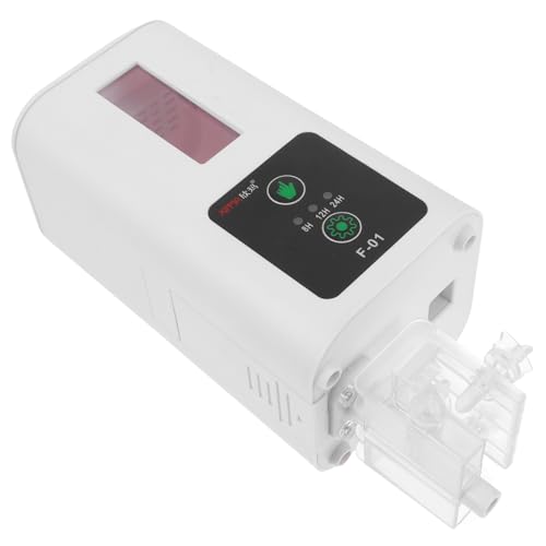 Toddmomy Futtermittel Für Fische Aquarium Automatischer Futterautomat Für Fische Fischfutterautomat Futterspender Klein Programmierbar Fütterung Schildkröte Fischfutterhäuschen Plastik Weiß von Toddmomy