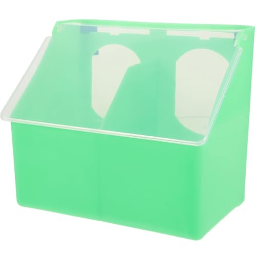 Toddmomy Hängebox Trog Vogelwasserspender Vogelfutterspender für den Außenbereich Käfig Vogelwasserspender Taubenfutter Streu Snack Vogelkäfige Sittich Futterspender für Käfig Kunststoff Hellgrün von Toddmomy