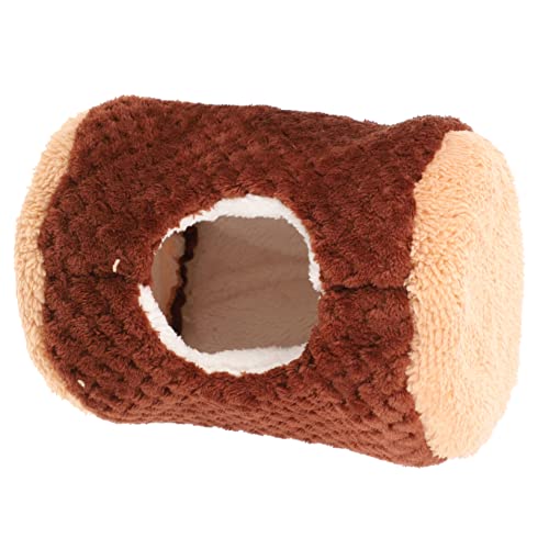 Toddmomy Hängematte für Chinchillas und Kleine Haustiere Bequemes und Warmes Schlafbett mit Plüschoberfläche Kaffeefarbe für Hamster Meerschweinchen von Toddmomy