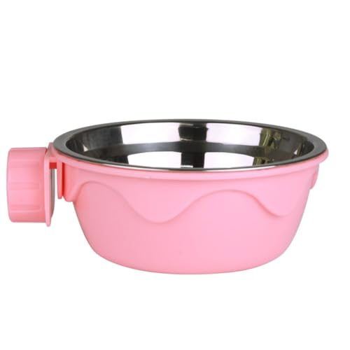 Toddmomy Hängender Futternapf für Haustiere Abnehmbarer Hundenapf aus Rosa für Futter und Wasser Platzsparend für Katzen zur Befestigung Am Käfig von Toddmomy