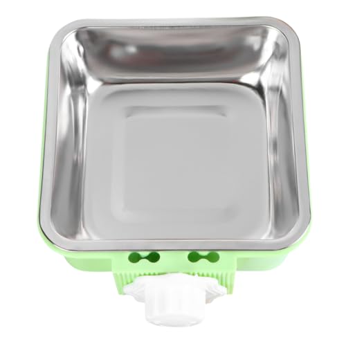 Toddmomy Hängender Hundenapf Hundekiste Wassernapf Welpenfutterschale Wasserspender Für Hasen Heimtierbedarf Kiste Wasserschale Hundenäpfe Montierter Hundenapf Light Green Rostfreier Stahl von Toddmomy