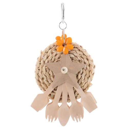 Toddmomy Hängendes Kau und Beschäftigungsornament für Wellensittiche Nymphensittiche und Andere Kleine Vögel Farbiges Design für Spiel und Training für Käfige und Freizeitgestaltung von Toddmomy