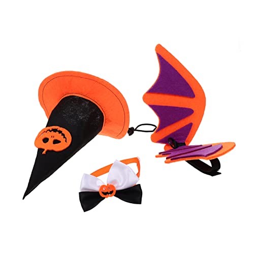 Toddmomy Modische Halloween-fledermausflügel für Hunde Kürbishut Haustierbedarf für Halloween-hundekleidung Toddmomy Modische Halloween-fledermausflügel für Hunde Kürbishut Haustierbedarf für Halloween-hundekleidung von Toddmomy
