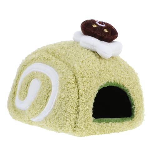 Toddmomy Hamster Baumwollnest Hängematte Hamsterbett Winter Hamsterhaus Kleintier Winterhaus Versteck Hamsterwärmer Kleines Hamsterhaus Hamsterversteck Olivgrün von Toddmomy