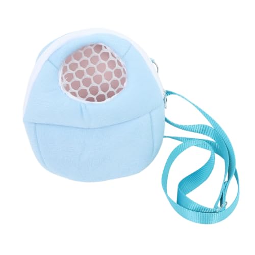 Toddmomy Hamster Baumwollnest Reisetasche Für Meerschweinchen Tragbare Haustiertasche Für Den Außenbereich Hamstertasche Meerschweinchen Rucksack Hase Rucksackträger Samt Sky-Blue von Toddmomy