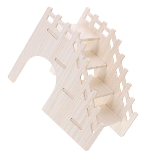 Toddmomy Hamster Holzleiter Kauspielzeug Stabile Natürliche Holzleiter für Hamster und Meerschweinchen Kleintierzubehör Kletterleiter für Käfige Platzsparend und Langlebig von Toddmomy