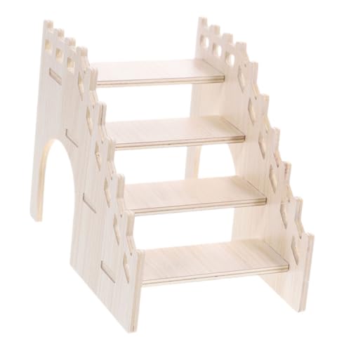 Toddmomy Hamster Kletterleiter aus Natürlichem Holz Kleines Nagetierspielzeug für Meerschweinchen und Chinchillas Sichere Holzleiter als Versteck und Kletterhilfe für Käfig Zubehör von Toddmomy