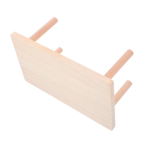 Toddmomy Hamster Kletterplattform aus Massivem Holz für Hamster Kleintiere und Vögel für Käfige Bietet Sicheren Spielplatz und Bewegungsmöglichkeiten von Toddmomy