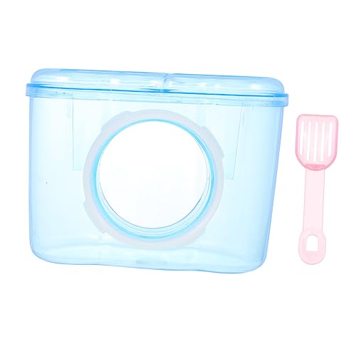 Toddmomy Hamster Sandbad Behälter aus Kleine Hamster Badewanne für Sicheres Vielseitig Einsetzbar als Toilette und Futterstelle Design für Kleine Haustiere von Toddmomy