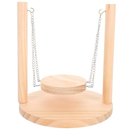 Toddmomy Hamster Schaukel Haustierhängematte Aus Holz Lustige Hamsterschaukel Hamsterspielzeug Hängematte Hängematte Für Kleintiere Hamster -hängematte Hölzern Khaki von Toddmomy