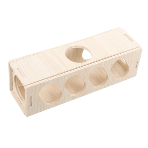 Toddmomy Hamster Tunnel Aus Holz Meerschweinchen Versteck Kreatives Für Hamster Und Meerschweinchen Für Grab Und Versteckspiel Hamsterhaus Lang von Toddmomy