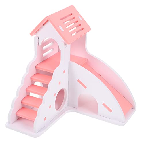 Toddmomy Hamster Versteck mit Leiter aus Hochwertigem Multifunktionales Kleines Kleintierhaus Verstecken für Hamster Chinchillas und Andere Kleine Haustiere Beißfest und Unterhaltsam von Toddmomy
